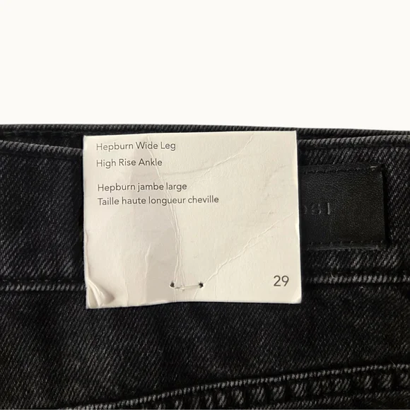 NWT DL1961 Hepburn Wide Leg High Rise Ankle Jeans | Sustainable Luxury Denim - Picture 7 of 9